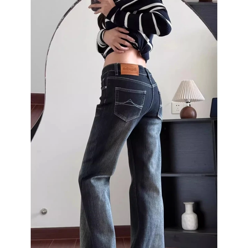 Women's American Retro Bell Bottom Jeans Slimming Elastic Fit Long Trousers Spring Summer New Style for Pear Shaped Body
Women's American Retro Bell Bottom Jeans Slimming Elastic Fit Long Trousers Spring Summer New Style for Pear Shaped Body