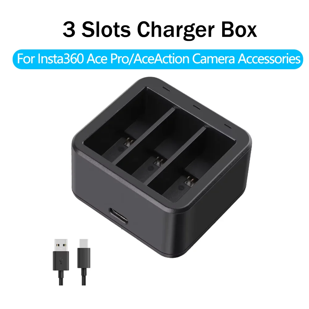Type C Charging Hub 3 Slots/Dual Bat tery Charger Box Bat tery Charging Butler For Insta360 Ace Pro/AceAction Camera Accessories
Type C Charging Hub 3 Slots/Dual Bat tery Charger Box Bat tery Charging Butler For Insta360 Ace Pro/AceAction Camera Accessories
