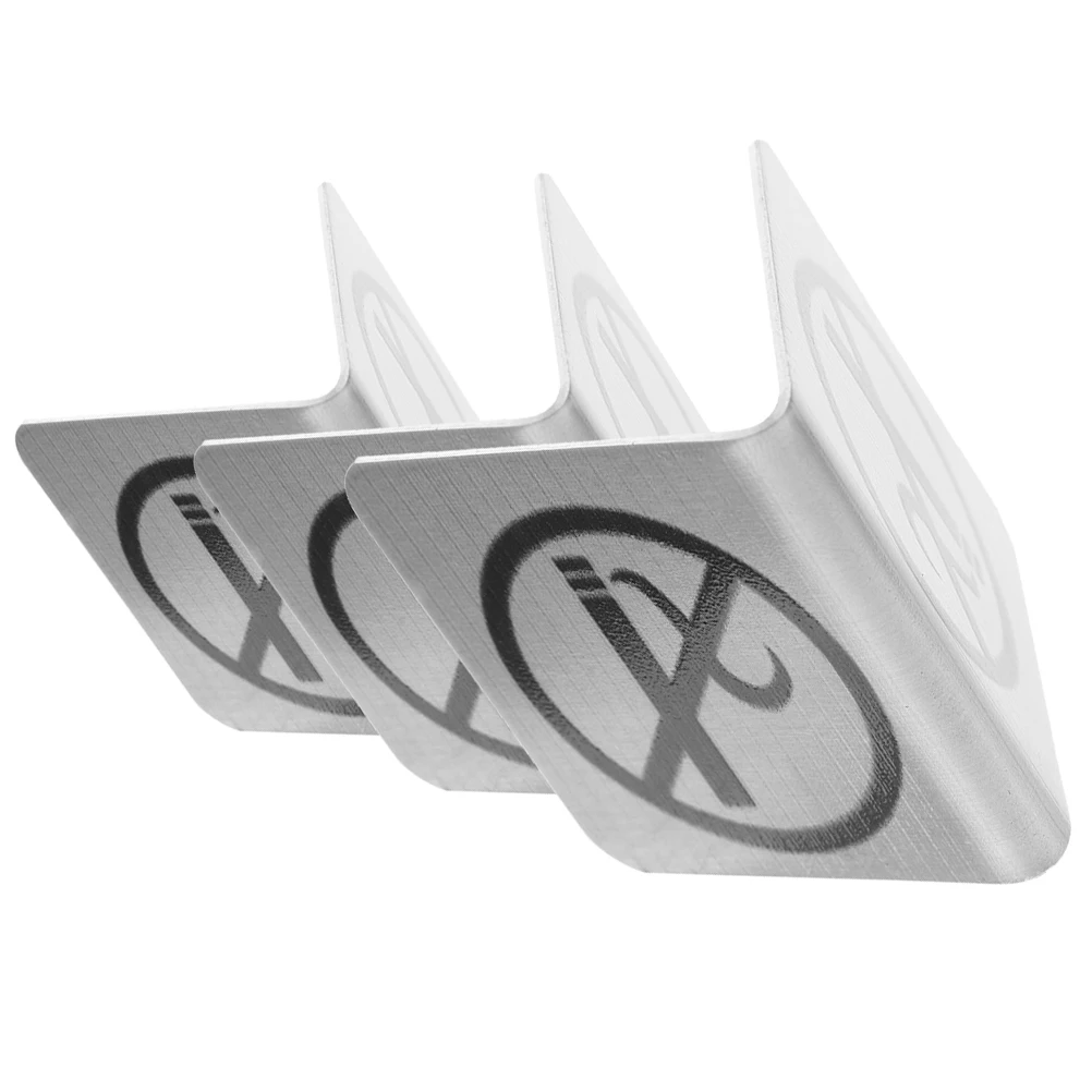 3 Pcs No Smoking Sign Desk Business Hotel Table Indicator Stainless Steel Metal for Car Signs
3 Pcs No Smoking Sign Desk Business Hotel Table Indicator Stainless Steel Metal for Car Signs