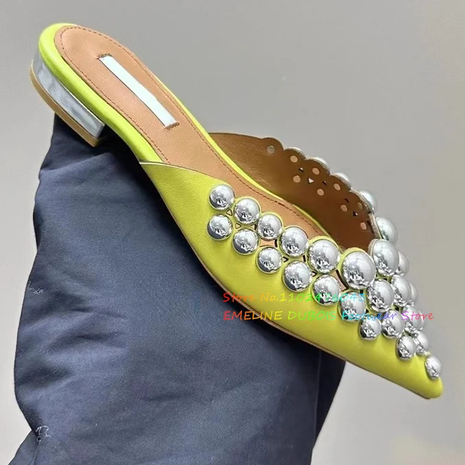 Hollow Rivets High Heel Mules Women Pointed Toe Crystal Low Heel Wedding Shoes Designer Brand Ladies Party Dress Sandals
Hollow Rivets High Heel Mules Women Pointed Toe Crystal Low Heel Wedding Shoes Designer Brand Ladies Party Dress Sandals