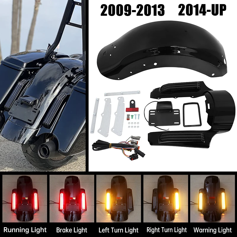 Motorcycle Rear Fender System Extension LED Fascia Set For Harley Touring Electra Glide Road Glide 2009-2013 2014-up
Motorcycle Rear Fender System Extension LED Fascia Set For Harley Touring Electra Glide Road Glide 2009-2013 2014-up