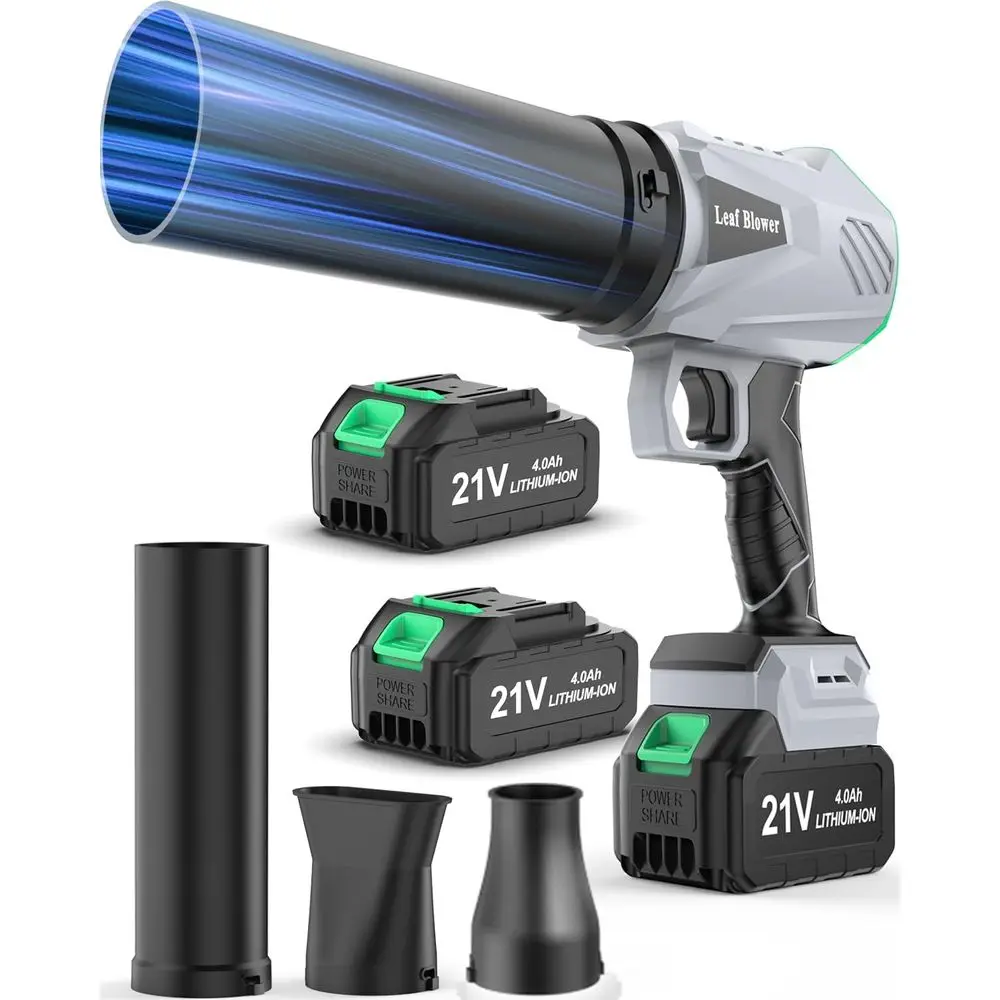 Whiz Mster, 21V 2pcs Handheld Lea Blower Cordl4.0Ah-Compact Turbo Blower Portable with Long Tube and lat Nozzle or Outside Patio
Whiz Mster, 21V 2pcs Handheld Lea Blower Cordl4.0Ah-Compact Turbo Blower Portable with Long Tube and lat Nozzle or Outside Patio