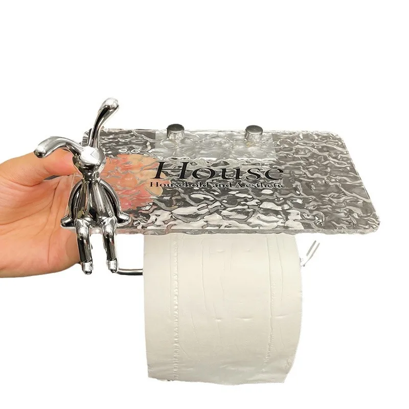 Light luxury bathroom toilet paper holder hole-free wall-mounted paper drawer placed rolling paper holder
Light luxury bathroom toilet paper holder hole-free wall-mounted paper drawer placed rolling paper holder