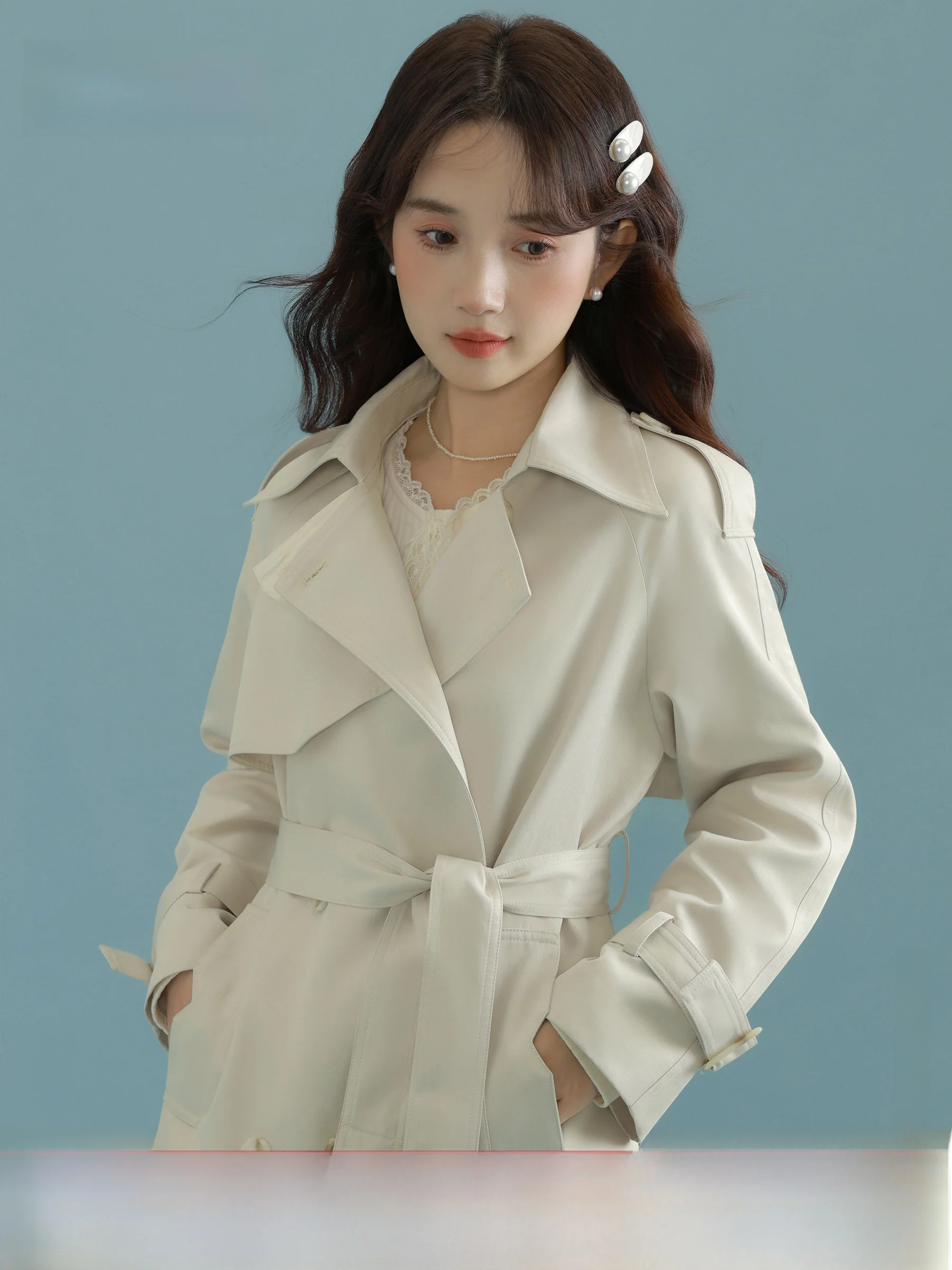 Lingjiu 2025 New Women's Waist-Cinching Korean Sle ature Briti Windbreaker Khaki Mid-Length Spring Autumn Coat
Lingjiu 2025 New Women's Waist-Cinching Korean Sle ature Briti Windbreaker Khaki Mid-Length Spring Autumn Coat