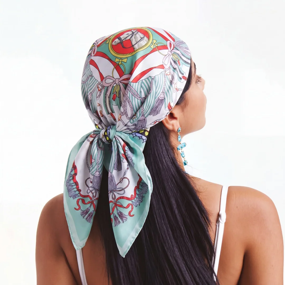 Women's Scarf Hijab Bandana Handkerchief Silk Scarves Woman Headscarf Square Shawl Wraps Neckerchief Turban Headband Foulards
Women's Scarf Hijab Bandana Handkerchief Silk Scarves Woman Headscarf Square Shawl Wraps Neckerchief Turban Headband Foulards
