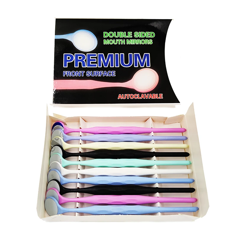 10PCS/Box Dental Double Sided Mouth Mirrors High Temperature Disinfectable Premium Front Surface Exam Reflector Oral Mirror
10PCS/Box Dental Double Sided Mouth Mirrors High Temperature Disinfectable Premium Front Surface Exam Reflector Oral Mirror