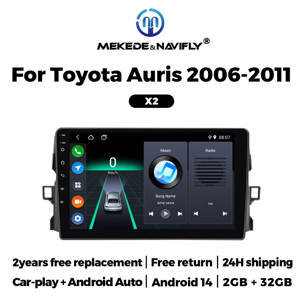 MEKEDE&NAVIFLY Car Stereo Radio For Toyota Auris E150 2006 - 2012 GPS Wireless Carplay Android Auto Car Multimedia Video Player
MEKEDE&NAVIFLY Car Stereo Radio For Toyota Auris E150 2006 - 2012 GPS Wireless Carplay Android Auto Car Multimedia Video Player