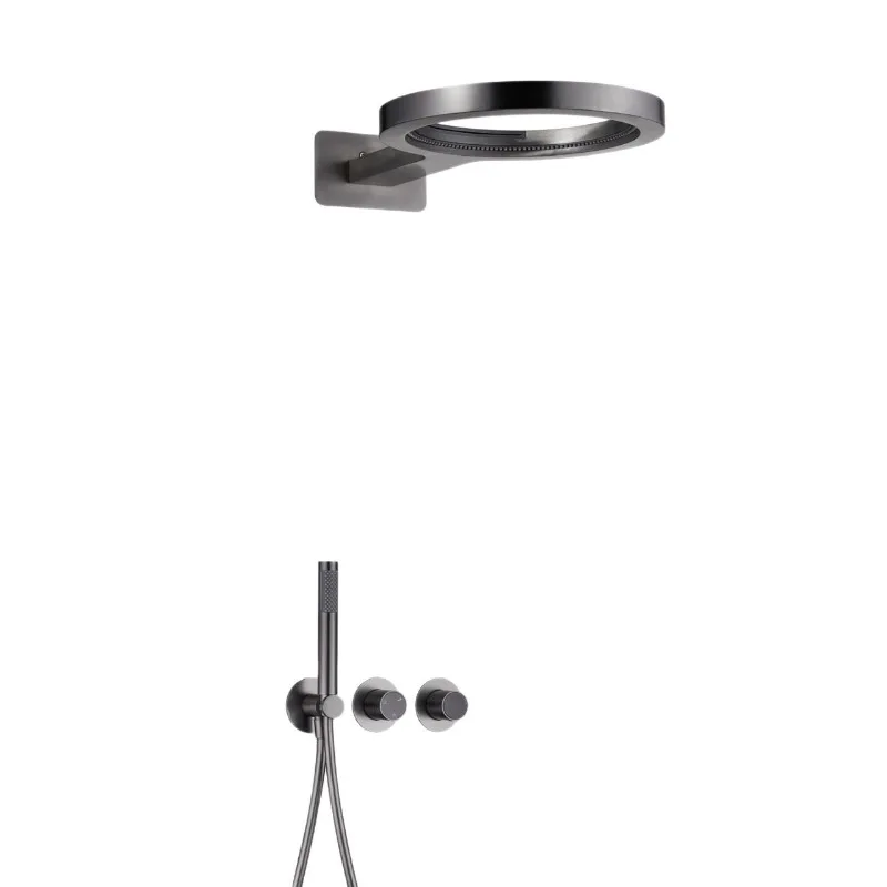 Матовый золотой латунный душевой набор, настенная круглая тропическая насадка для душа для дома, ванной комнаты, отеля
Матовый золотой латунный душевой набор, настенная круглая тропическая насадка для душа для дома, ванной комнаты, отеля