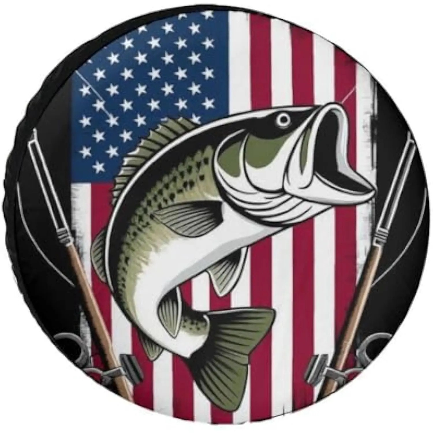 Чехол для шин с американским флагом для рыбалки на окуня, внедорожник, защита запасного колеса, прочный, пылезащитный
Чехол для шин с американским флагом для рыбалки на окуня, внедорожник, защита запасного колеса, прочный, пылезащитный