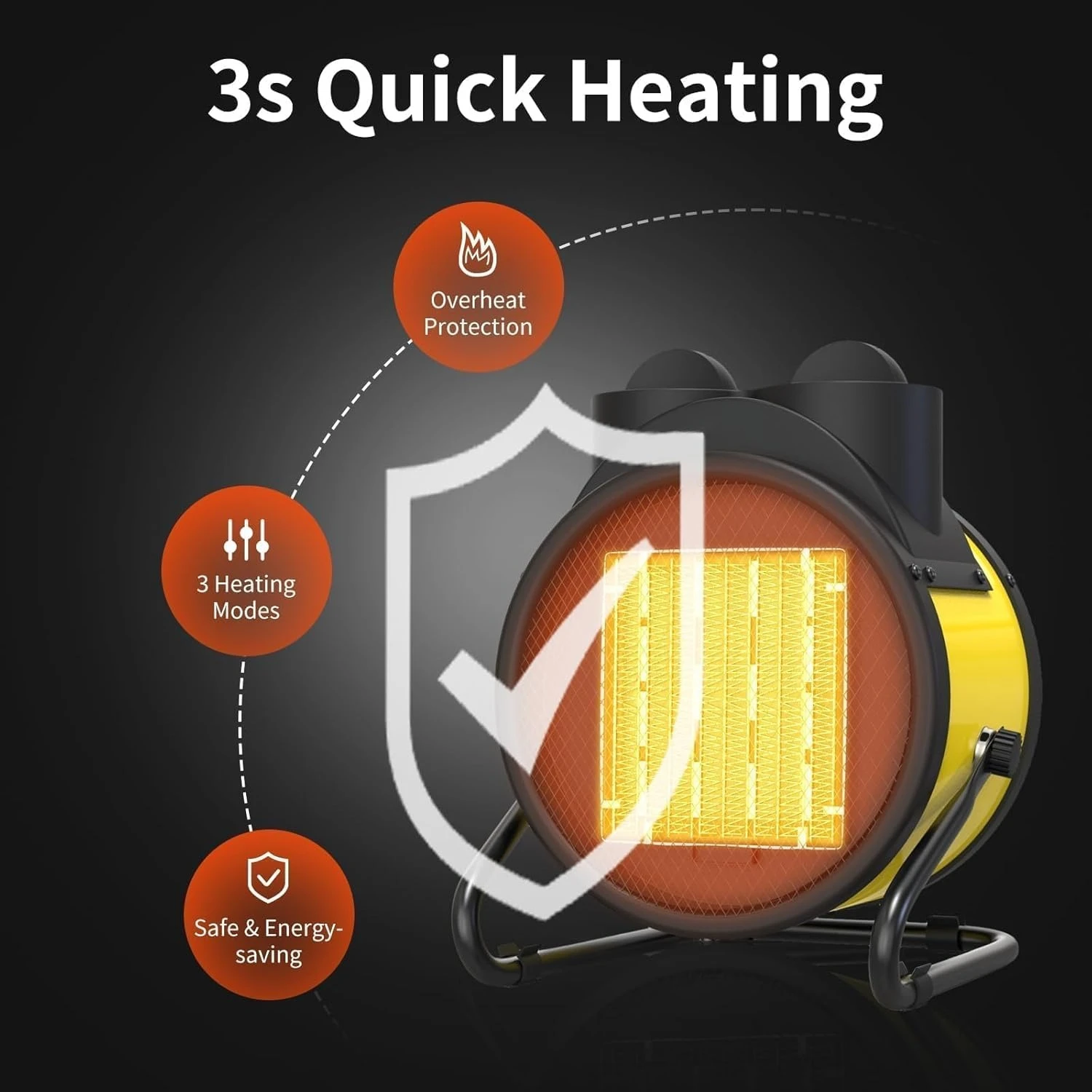 Outdoor Heaters for Patio, Outdoor Heater with Overheat Protection, 3S Fast Heating Portable 1500W Electric Garage Heater,Hot
Outdoor Heaters for Patio, Outdoor Heater with Overheat Protection, 3S Fast Heating Portable 1500W Electric Garage Heater,Hot