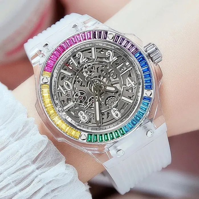 HANBORO Women Automatic Watch 41.5mm Ladies Mechanical Wristwatch Acrylic Case Sapphire Waterproof Luminous Silicone Strap
HANBORO Women Automatic Watch 41.5mm Ladies Mechanical Wristwatch Acrylic Case Sapphire Waterproof Luminous Silicone Strap