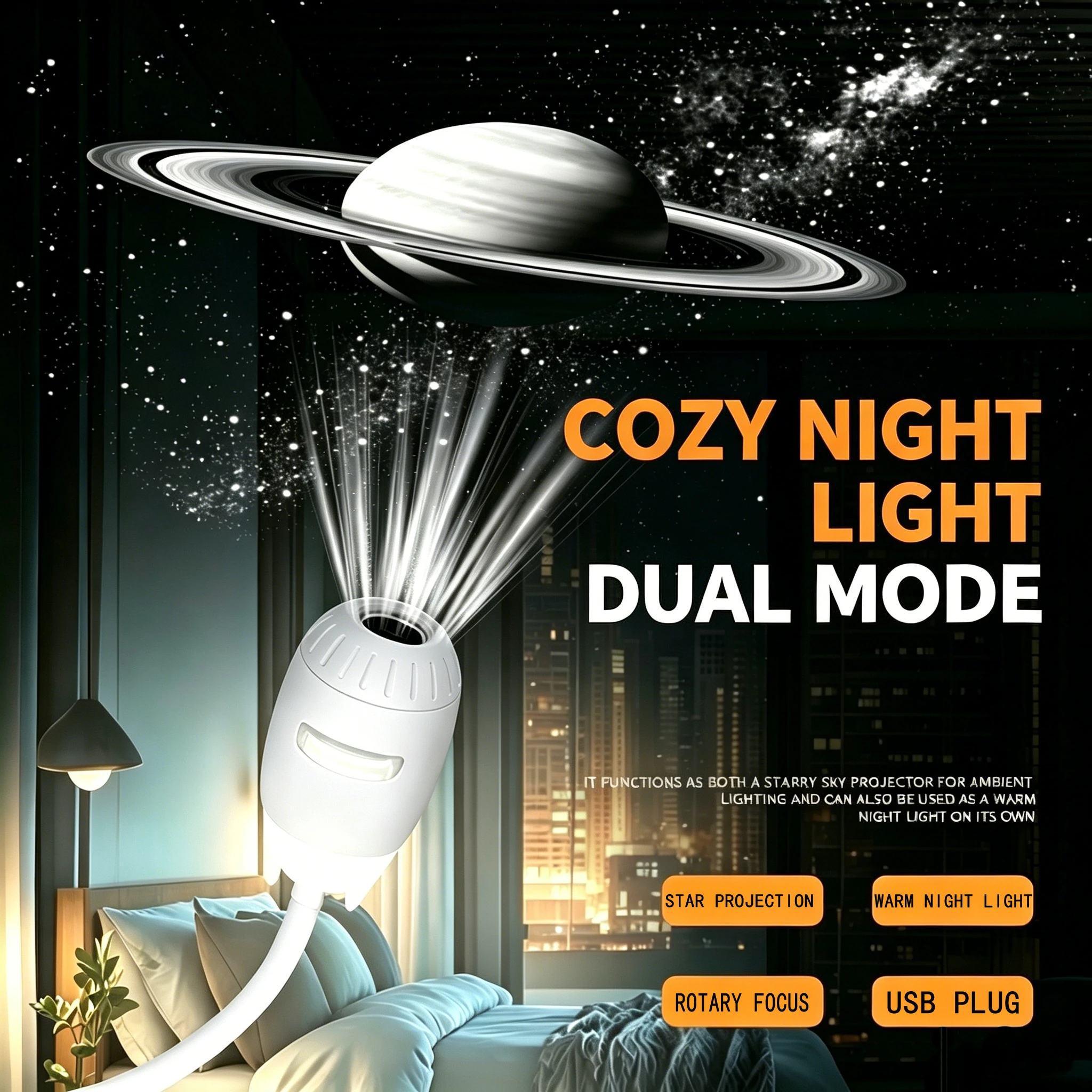 2 in 1 Mini Galaxy Star Projector USB Night Light Starry Sky Ambient Lamp Bedroom Car Decoration Children's Gift
2 in 1 Mini Galaxy Star Projector USB Night Light Starry Sky Ambient Lamp Bedroom Car Decoration Children's Gift