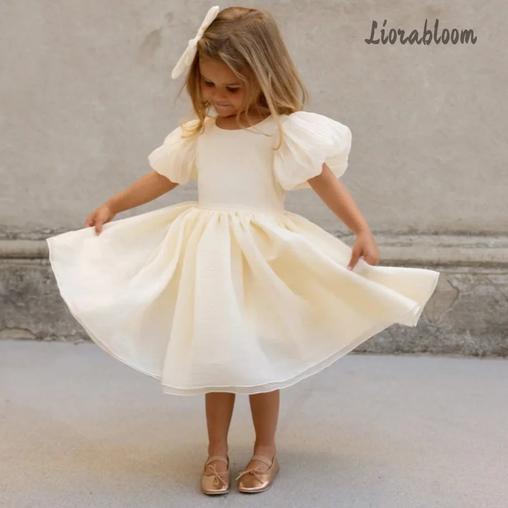 Girls' Off-White Lightweight Formal Dress Wedding Flower Girl Attire Puff-Sleeve Flower Girl Dress Party Evening Gown
Girls' Off-White Lightweight Formal Dress Wedding Flower Girl Attire Puff-Sleeve Flower Girl Dress Party Evening Gown