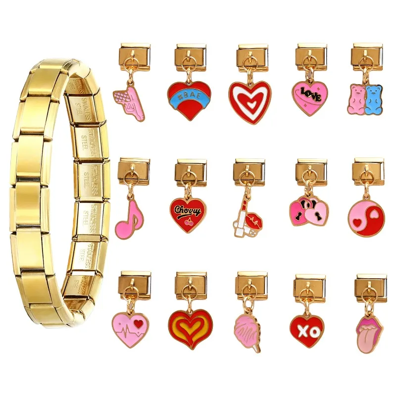 Italian Stainless Steel Fashionable Multi-functional Creative Modular Charm Bracelet Pendant Accessories DIY Gold Color Jewelry
Italian Stainless Steel Fashionable Multi-functional Creative Modular Charm Bracelet Pendant Accessories DIY Gold Color Jewelry