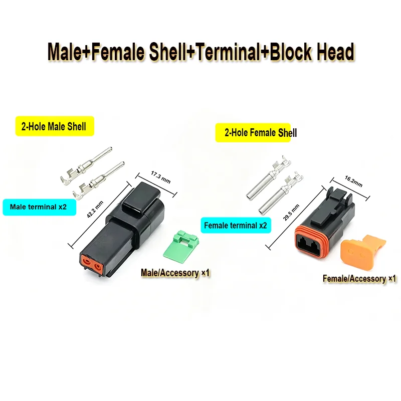 1Set DT Series 2/3/4/6/8/12 Pin Waterproof Docking Harness Plug 22-16A Black Waterproof Male Female Enhanced Seal for Automobile
1Set DT Series 2/3/4/6/8/12 Pin Waterproof Docking Harness Plug 22-16A Black Waterproof Male Female Enhanced Seal for Automobile