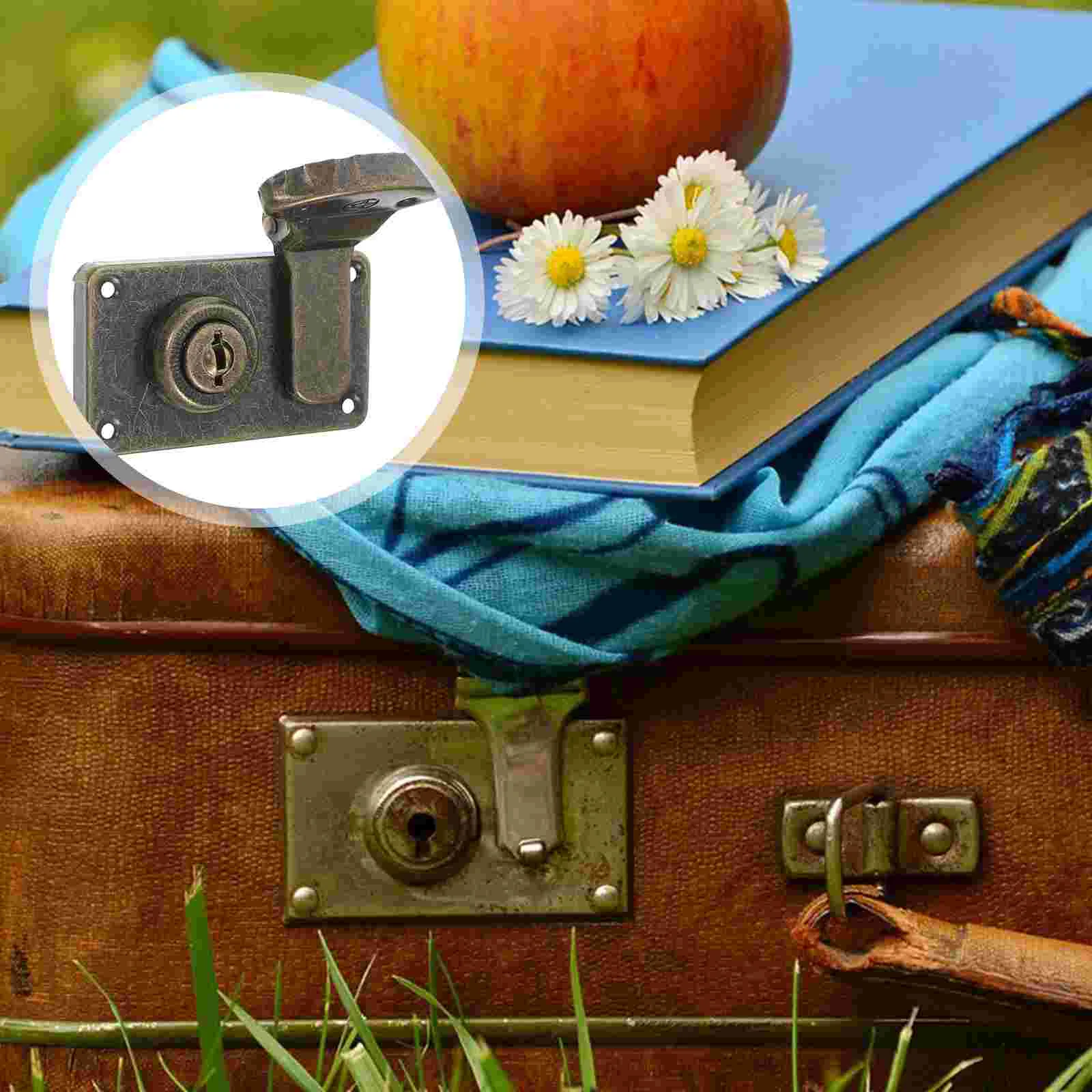 2 Pcs Suitcase Lock Desk Drawer Vintage Decorative Padlock Latch Hasp with Wood Cabinet Latches for Boxes
2 Pcs Suitcase Lock Desk Drawer Vintage Decorative Padlock Latch Hasp with Wood Cabinet Latches for Boxes