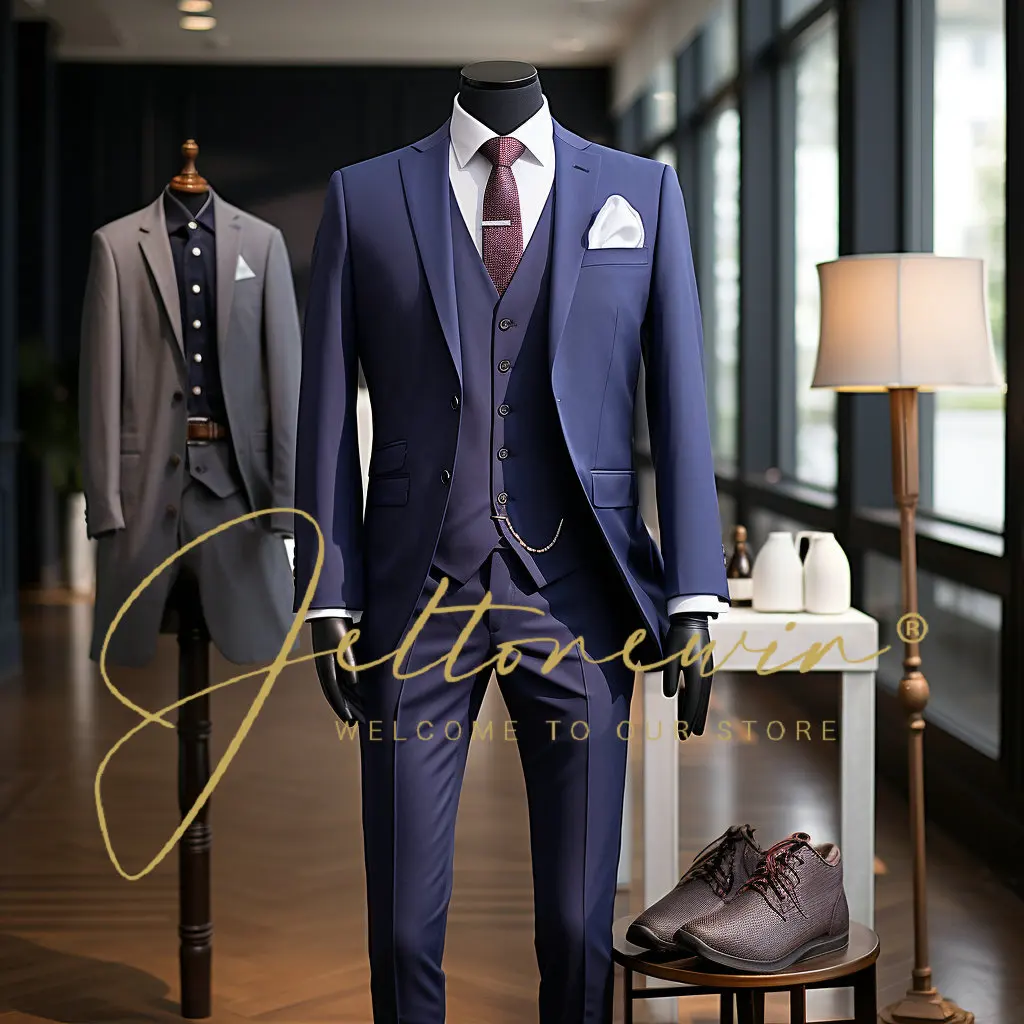 Suit for Men Slim Fit Formal Groom Tuxedo 3 Piece Wedding Male Suits (Jacket+Vest+Pants) Trajes De Hombre Costume Homme
Suit for Men Slim Fit Formal Groom Tuxedo 3 Piece Wedding Male Suits (Jacket+Vest+Pants) Trajes De Hombre Costume Homme