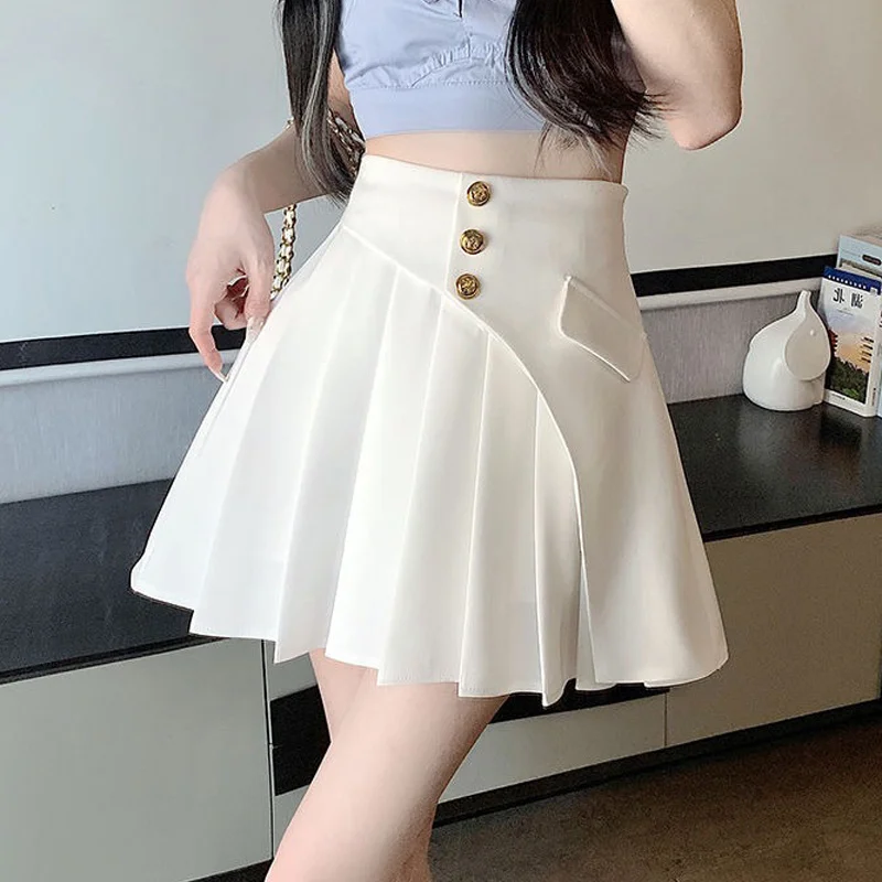 Women High Waist Pleated Skirts Korean Style Summer Solid All-match Ulzzang Fashion Mini Sweet Ins Casual Office A Line Skirt
Women High Waist Pleated Skirts Korean Style Summer Solid All-match Ulzzang Fashion Mini Sweet Ins Casual Office A Line Skirt