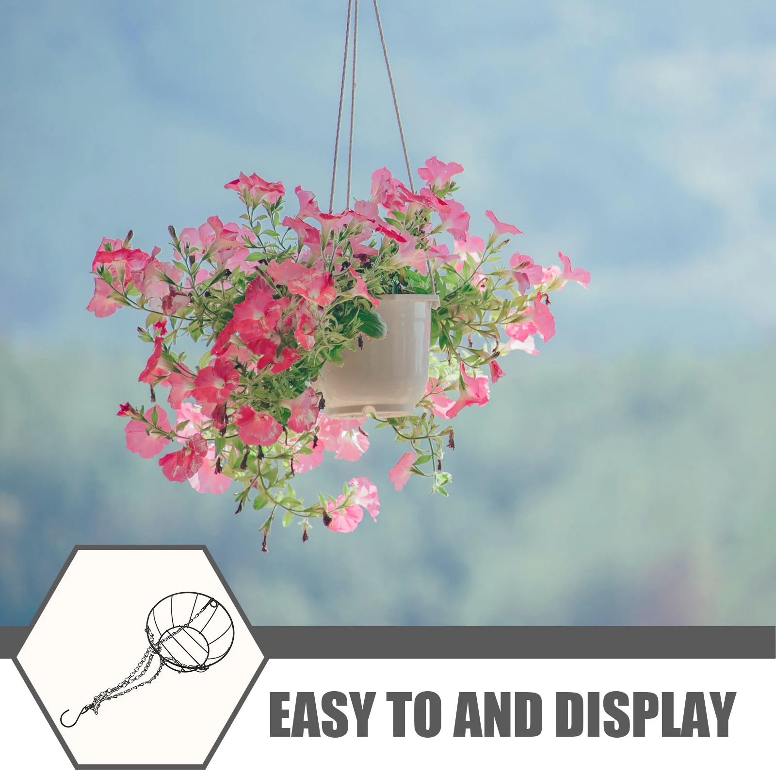 2Pcs Hanging Plant Holder Round Wire Metal Basket Chain Indoor Outdoor Balcony Porch Garden Flower Pots Hanger
2Pcs Hanging Plant Holder Round Wire Metal Basket Chain Indoor Outdoor Balcony Porch Garden Flower Pots Hanger