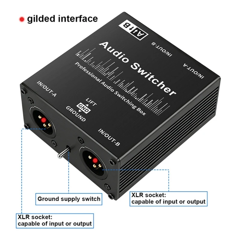 Professional Sound Source Switcher 3.5Mm/6.35Mm/XLR Input and Output Interfaces For Studio Recording Live Performances F19E
Professional Sound Source Switcher 3.5Mm/6.35Mm/XLR Input and Output Interfaces For Studio Recording Live Performances F19E