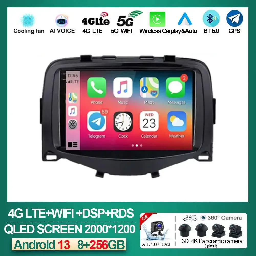 Android 13 для Toyota Aygo Peugeot 108 Citroen C1 2016 - 2020 автомобильное радио, мультимедийный GPS-навигатор, Carplay, Автомобильный плеер DSP DVD
Android 13 для Toyota Aygo Peugeot 108 Citroen C1 2016 - 2020 автомобильное радио, мультимедийный GPS-навигатор, Carplay, Автомобильный плеер DSP DVD