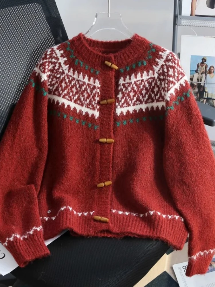 Модный винтажный кардиган, однобортный, с длинным рукавом, контрастного цвета, универсальные свитера, повседневные свободные вязаные топы, женская одежда
Модный винтажный кардиган, однобортный, с длинным рукавом, контрастного цвета, универсальные свитера, повседневные свободные вязаные топы, женская одежда