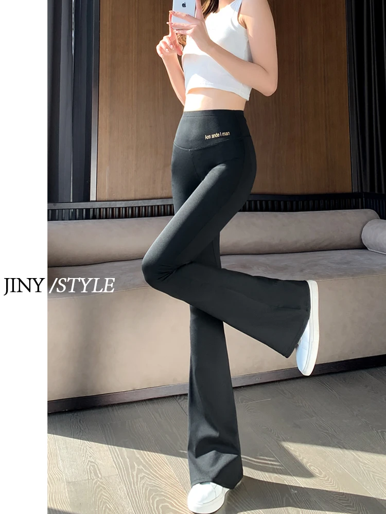 Женские брюки для йоги с высокой талией, облегающие, расклешенные, утягивающие, черные, базовый слой, для весны, осени и лета
Женские брюки для йоги с высокой талией, облегающие, расклешенные, утягивающие, черные, базовый слой, для весны, осени и лета