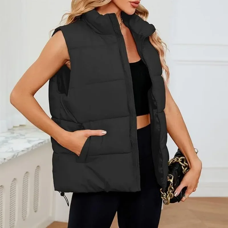 Women Autumn Winter Solid Color Sleeveless Cotton-padded Vests Coats Jacket Parka Loose Zipper
Women Autumn Winter Solid Color Sleeveless Cotton-padded Vests Coats Jacket Parka Loose Zipper
