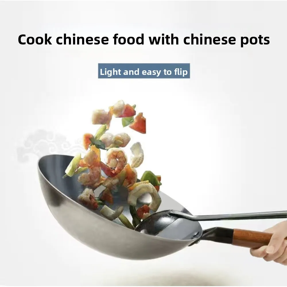 1PCS Large Sized Iron Wok, High-quality Uncoated Chef's Home Specific Pot - Not Easy To Stick To Gas Stove After Boiling
1PCS Large Sized Iron Wok, High-quality Uncoated Chef's Home Specific Pot - Not Easy To Stick To Gas Stove After Boiling