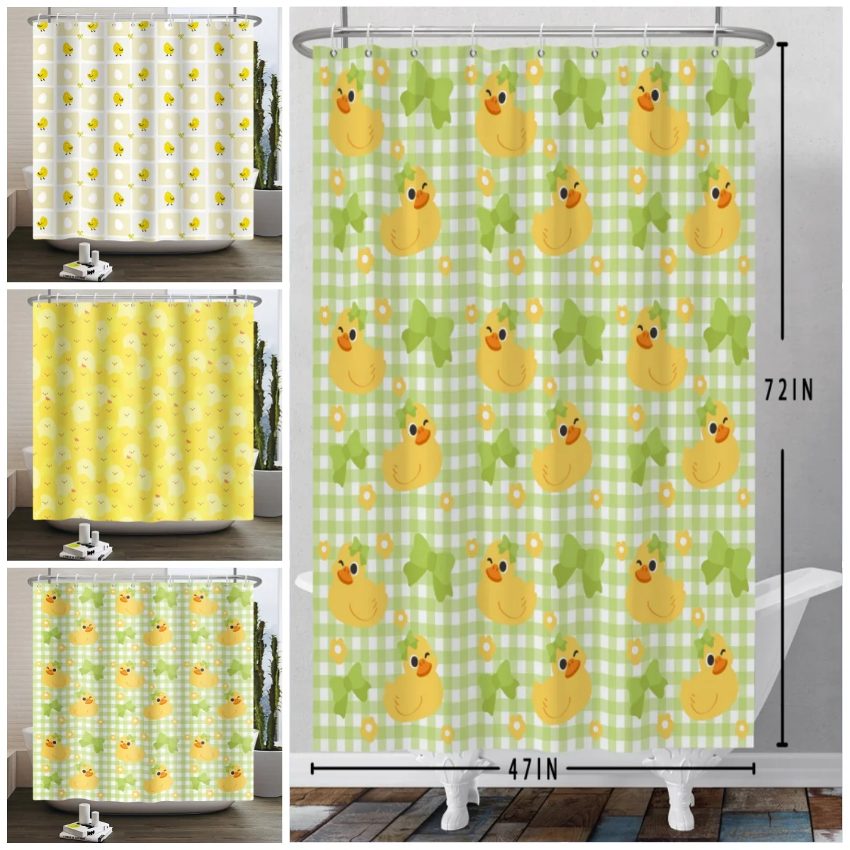 Cartoon Duck Shower Curtains Art Print Bathroom Waterproof Fabric Bathtub Bathroom Kids Home Decor Ployester Curtain With 12 Hoo
Cartoon Duck Shower Curtains Art Print Bathroom Waterproof Fabric Bathtub Bathroom Kids Home Decor Ployester Curtain With 12 Hoo