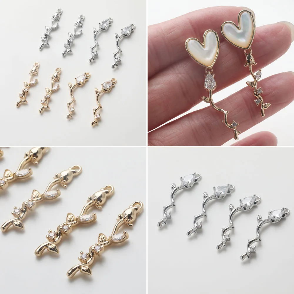 4PCS 14K Gold Plated Color Retention Rose Flower Pendant Jewelry DIY Making Supplies Handmade Material Accessories
4PCS 14K Gold Plated Color Retention Rose Flower Pendant Jewelry DIY Making Supplies Handmade Material Accessories