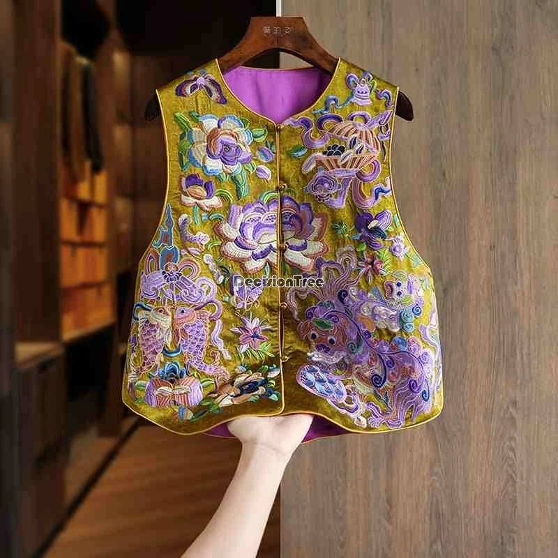 2025 delicate embroidered chinese retro fashion style waistcoat round collar sleeveless short vest blouse women tang suit t001
2025 delicate embroidered chinese retro fashion style waistcoat round collar sleeveless short vest blouse women tang suit t001