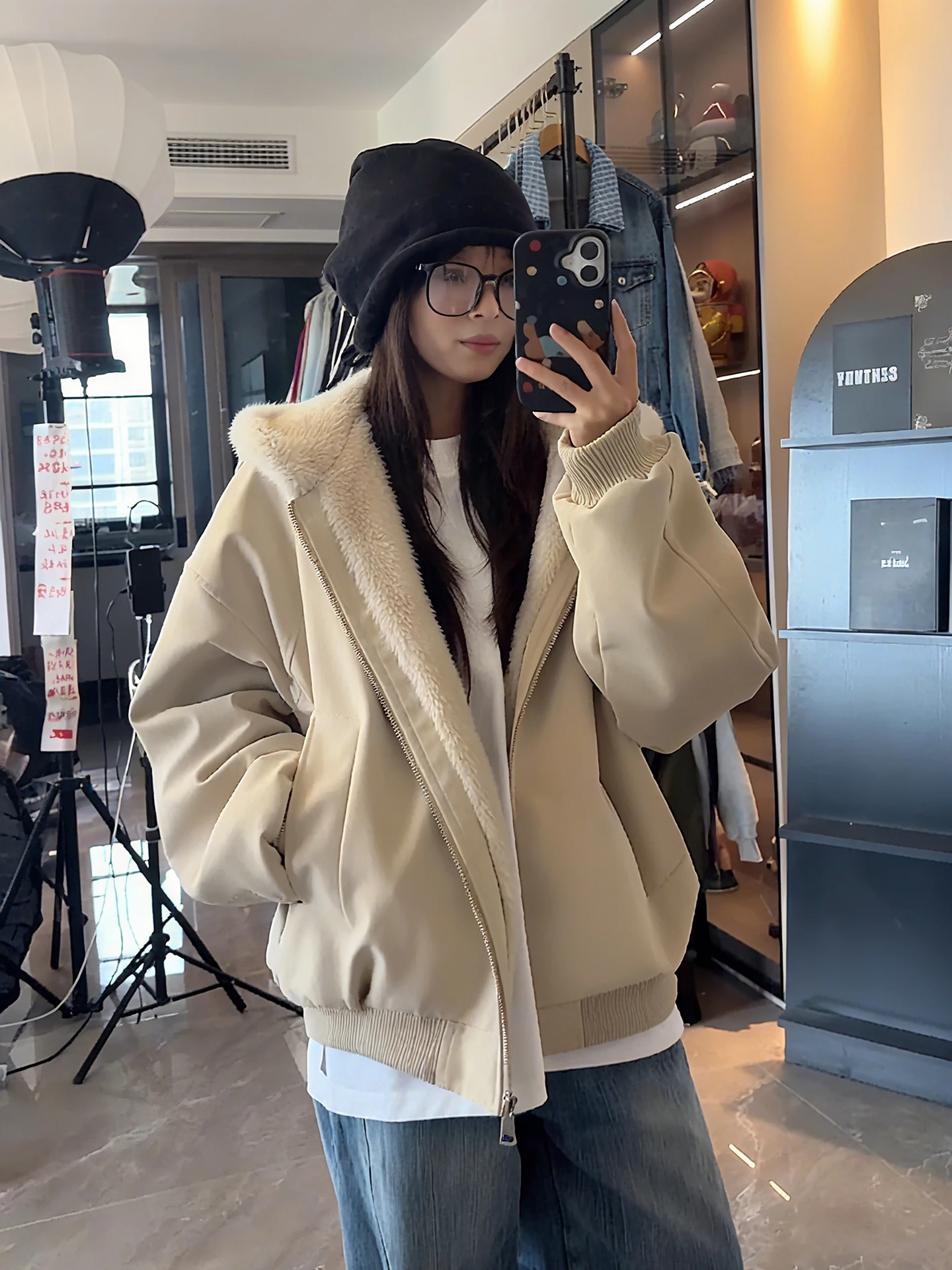 Thiened Winter Cotton Jaet for Men And Women with Fur Collar American Sle Retro Hooded Coat Warm And Sli Outerwear
Thiened Winter Cotton Jaet for Men And Women with Fur Collar American Sle Retro Hooded Coat Warm And Sli Outerwear