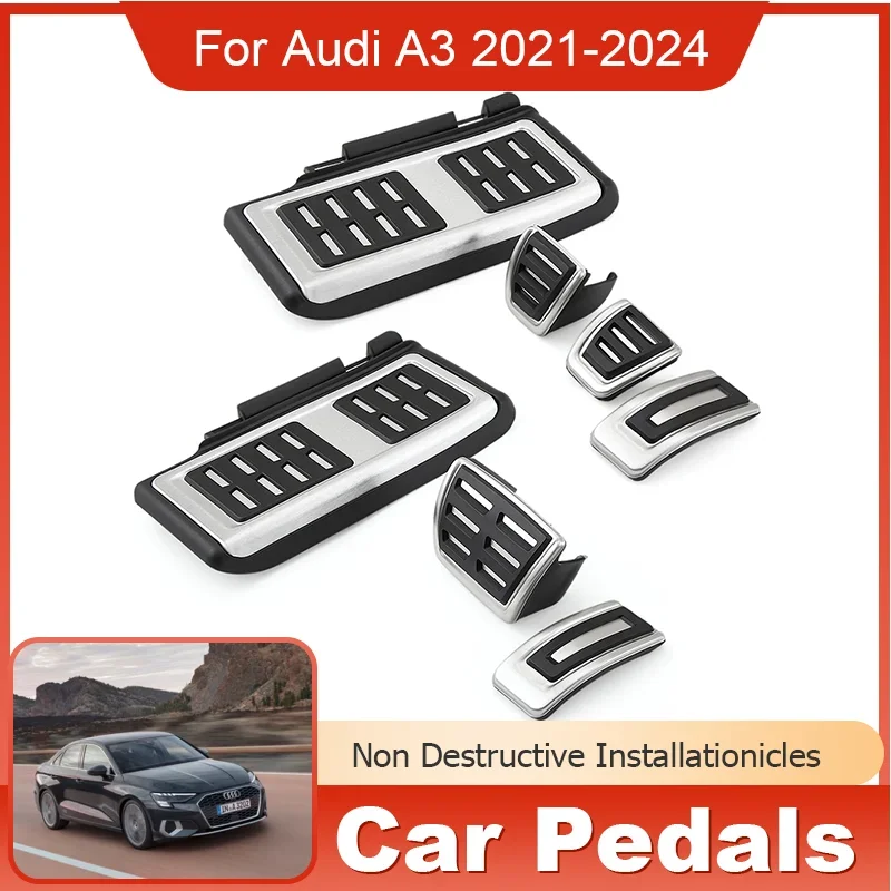AT MT Auto Pedals Stainless Steel Gas Brake Footrest Pedal Protection Accessories for Audi A3 8Y MK4 Sportback 2021~2024 2022
AT MT Auto Pedals Stainless Steel Gas Brake Footrest Pedal Protection Accessories for Audi A3 8Y MK4 Sportback 2021~2024 2022