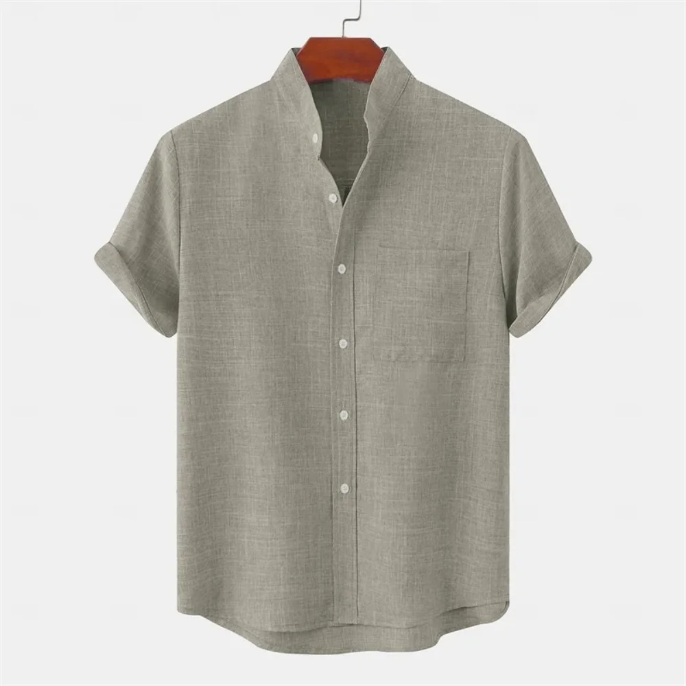 Summer new men's pure-color linen short-sleeved collared shirt - Casual enhanced version men's shirt - Fast shipping
Summer new men's pure-color linen short-sleeved collared shirt - Casual enhanced version men's shirt - Fast shipping