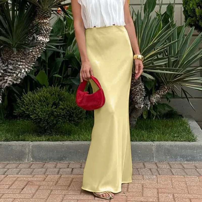 Talenza Yellow Satin Long Skirt Women Sexy High Waist Elegant Office Lady Slim Long Skirts Fashion High Street Women Long Skirts
Talenza Yellow Satin Long Skirt Women Sexy High Waist Elegant Office Lady Slim Long Skirts Fashion High Street Women Long Skirts
