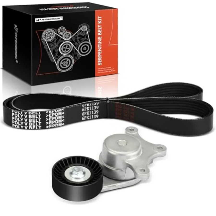 Engine Serpentine Belt Drive Kit with Tensioner Compatible with Ford and Lincoln Cars - Explorer 2012-2018 Edge Taurus Flex Pol
Engine Serpentine Belt Drive Kit with Tensioner Compatible with Ford and Lincoln Cars - Explorer 2012-2018 Edge Taurus Flex Pol