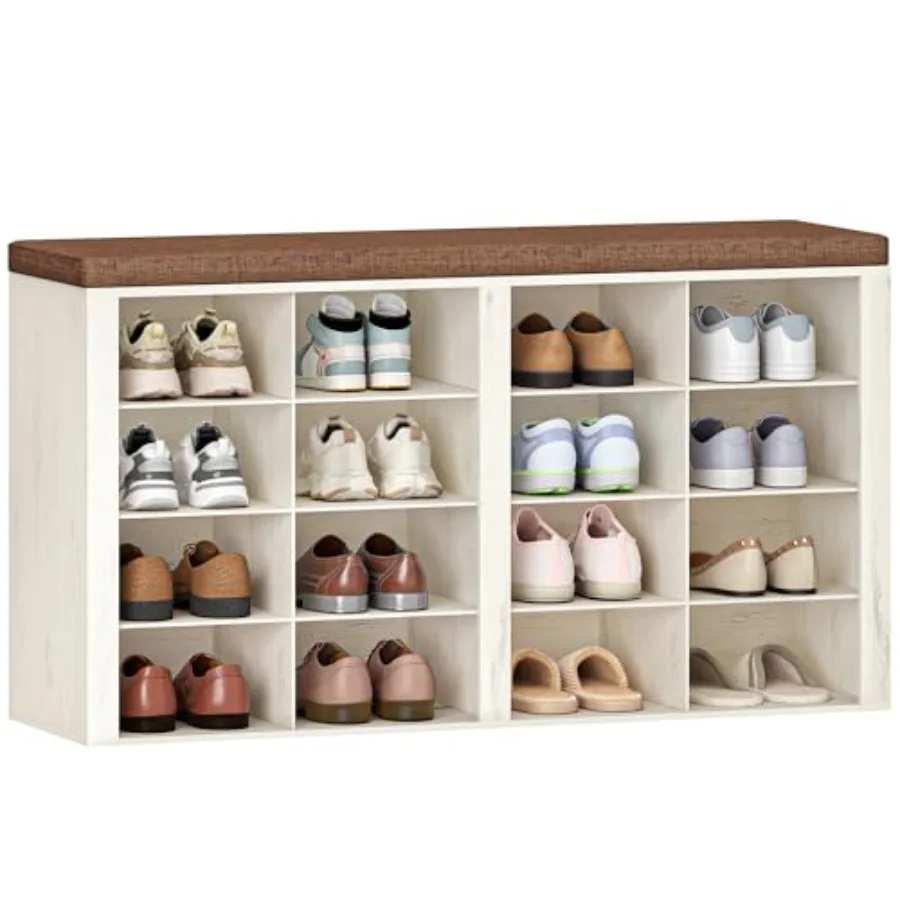Shoe Bench with Cushion Entryway Storage Bench with 16 Cubbies Cubby Shoe Rack with Adjustable Shelves Shoe Organizer Cabinet f
Shoe Bench with Cushion Entryway Storage Bench with 16 Cubbies Cubby Shoe Rack with Adjustable Shelves Shoe Organizer Cabinet f