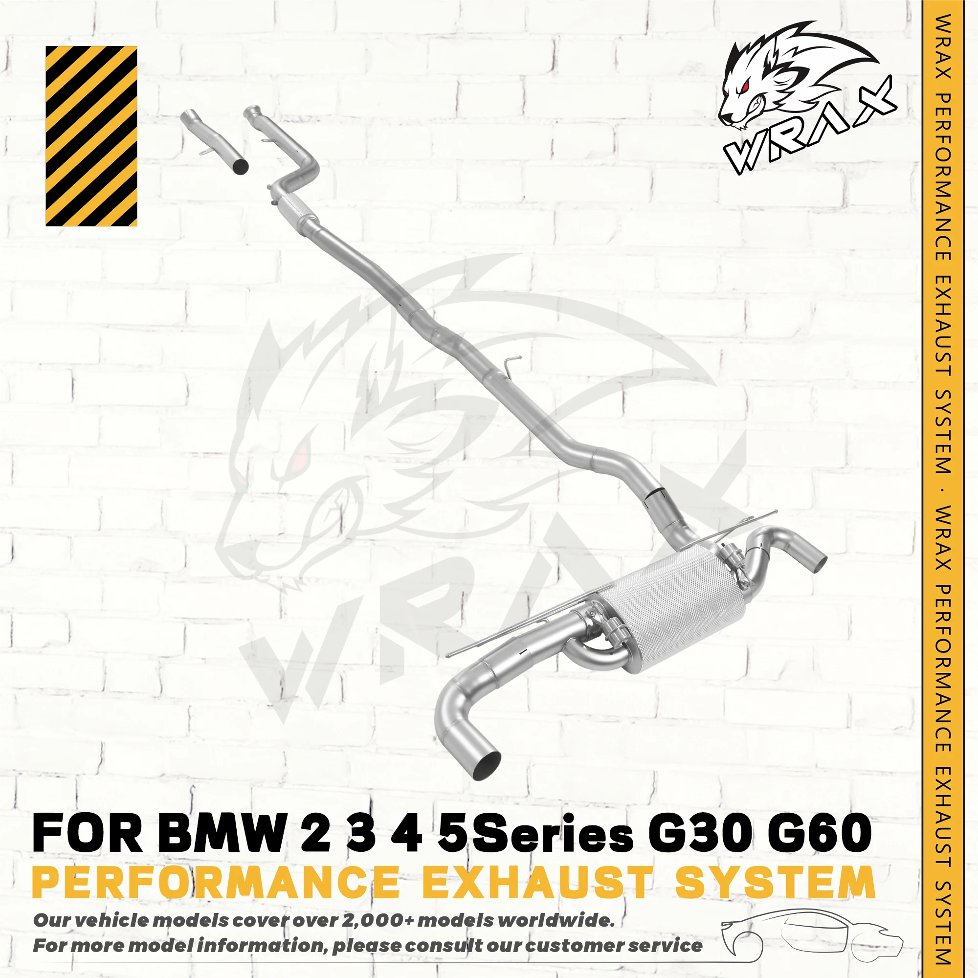 Специализированный глушитель Catback из нержавеющей стали WRAX для BMW серий 2, 3, 4, 5 (G30, G60) с вакуумным клапаном
Специализированный глушитель Catback из нержавеющей стали WRAX для BMW серий 2, 3, 4, 5 (G30, G60) с вакуумным клапаном