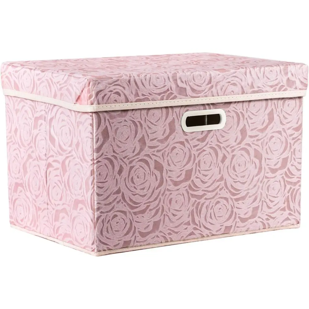 Collapsible Storage Bin with Lid, Decorative Cube Organizer with Handles, Bedroom Closet Storage, Pink, 17.7x11.8x11.8 Inch
Collapsible Storage Bin with Lid, Decorative Cube Organizer with Handles, Bedroom Closet Storage, Pink, 17.7x11.8x11.8 Inch