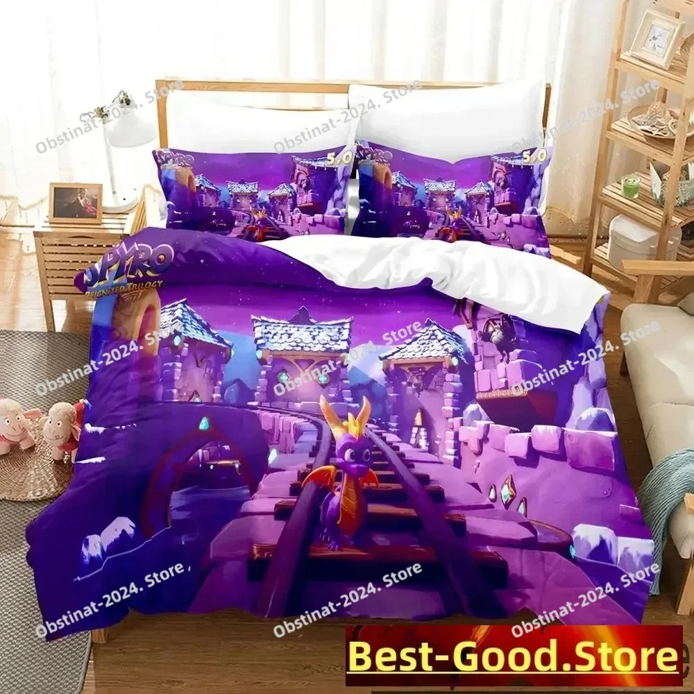 Комплект постельного белья с рисунком Spyro Reignited Trilogy, пододеяльник, комплект постельного белья, пододеяльник, наволочка, одеяло King Queen Size для мальчиков и взрослых
Комплект постельного белья с рисунком Spyro Reignited Trilogy, пододеяльник, комплект постельного белья, пододеяльник, наволочка, одеяло King Queen Size для мальчиков и взрослых