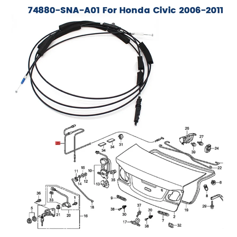 Practical Car Rear Parking Emergency Brake Cable 74880-SNA-A01 For Honda Civic 2006-2011 Luggage Compartment Cable 74880SNAA01
Practical Car Rear Parking Emergency Brake Cable 74880-SNA-A01 For Honda Civic 2006-2011 Luggage Compartment Cable 74880SNAA01