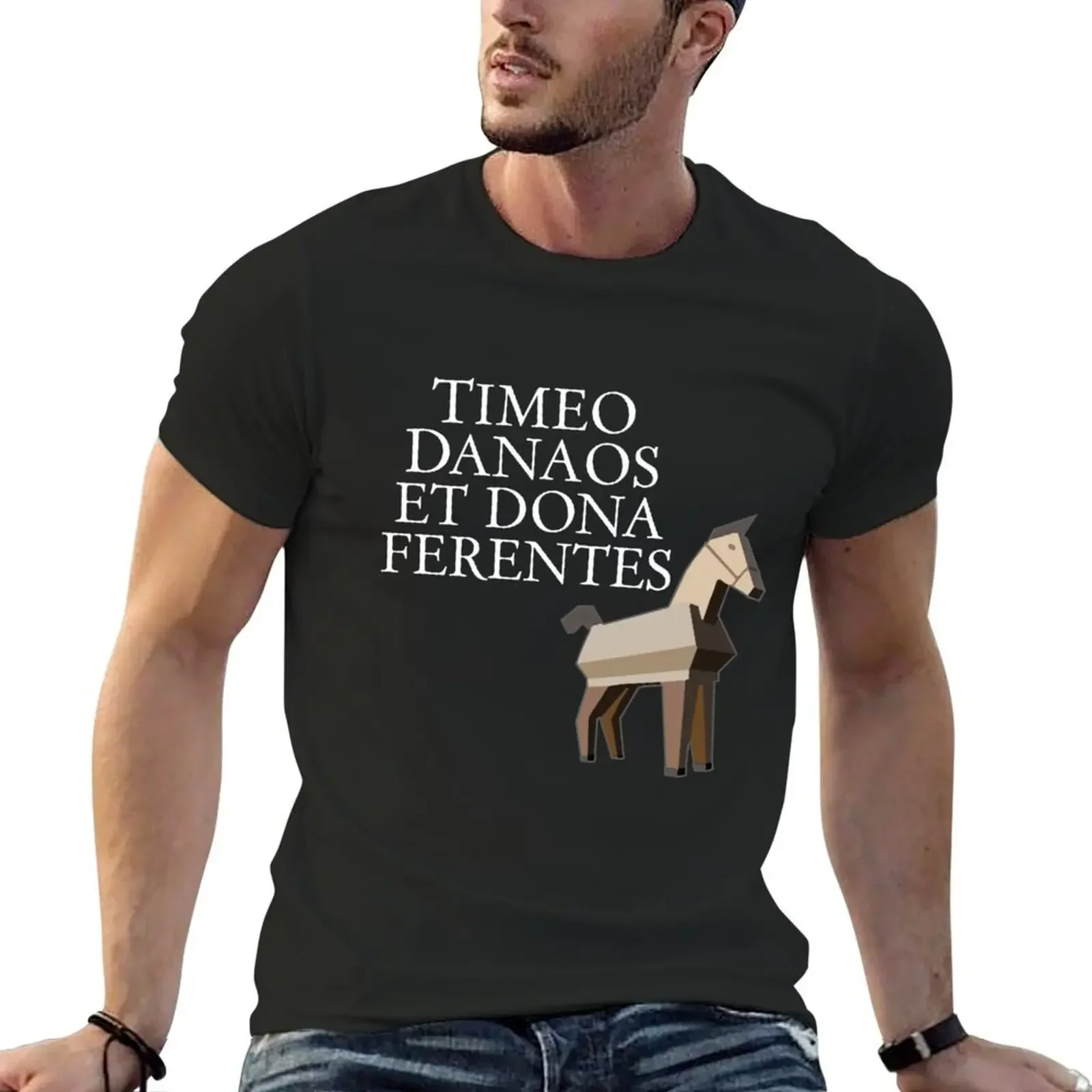 Timeo Danaos et dona ferentes T-Shirt vintage graphics summer tops cute clothes black t shirts for men
Timeo Danaos et dona ferentes T-Shirt vintage graphics summer tops cute clothes black t shirts for men