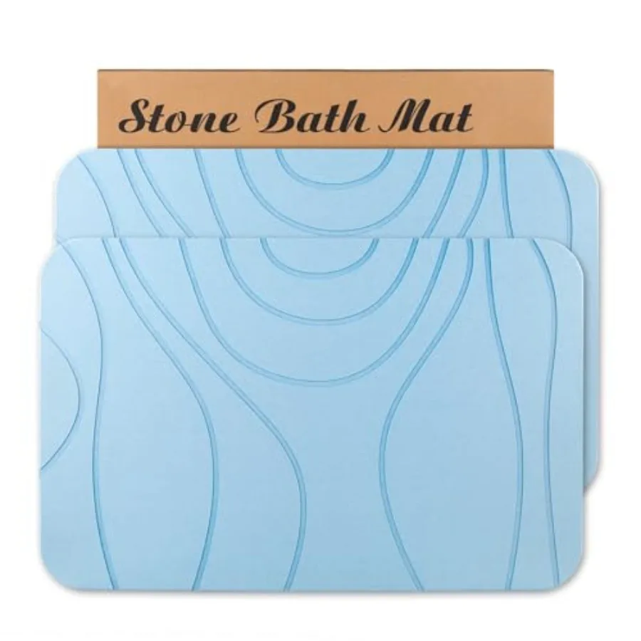 Stone Bath Mat 2 Pack Diatomaceous Earth Shower Mat Non-Slip Super Absorbent Quick Drying Bathroom Floor Mat 24x15
Stone Bath Mat 2 Pack Diatomaceous Earth Shower Mat Non-Slip Super Absorbent Quick Drying Bathroom Floor Mat 24x15