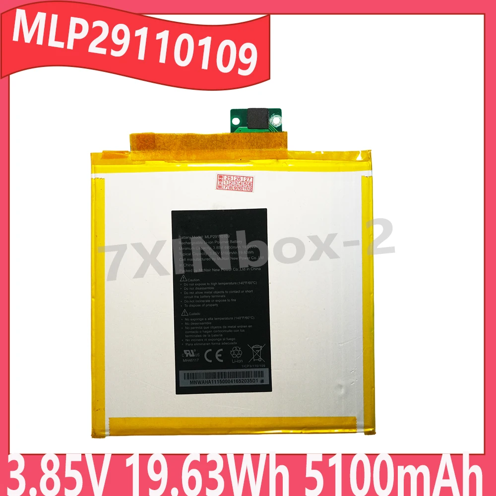 MLP29110109 3.85V 19.63Wh 5100mAh Replacement Battery For McNair Verizon Ellipsis 8 HD QTASUN1 QTASUN2 Tablet Batterie
MLP29110109 3.85V 19.63Wh 5100mAh Replacement Battery For McNair Verizon Ellipsis 8 HD QTASUN1 QTASUN2 Tablet Batterie