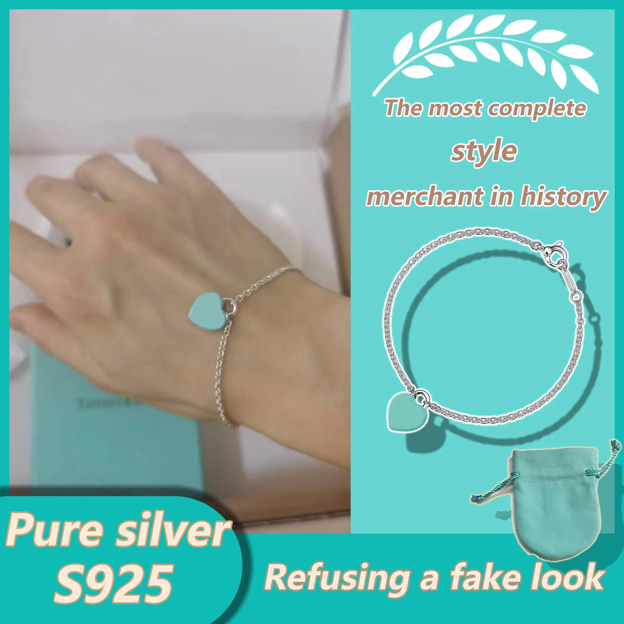Minimalist Blue Heart Pendant Bracelet Made of Pure Silver S925 High Quality Exquisite Versatile Bracelet Retum to Series Gift
Minimalist Blue Heart Pendant Bracelet Made of Pure Silver S925 High Quality Exquisite Versatile Bracelet Retum to Series Gift