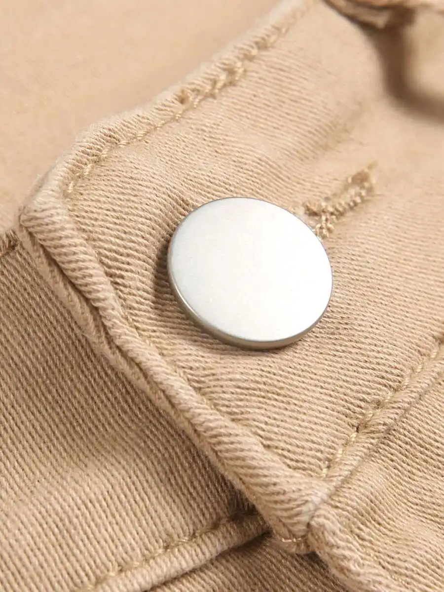 Plain Regular Fit Button Closure Pants With Pocket
Plain Regular Fit Button Closure Pants With Pocket
