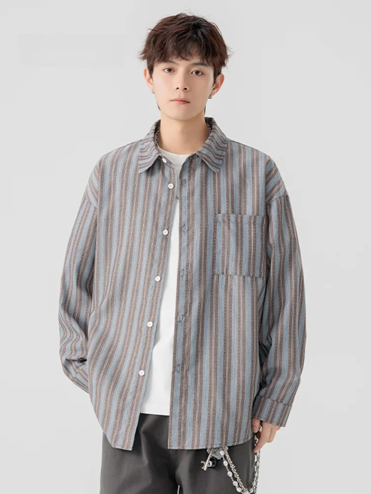 MMOPTOP American Style Striped Long Sleeve Casual Shirt Men's Spring Summer Autumn Loose Fit Button up Coat Regular Length
MMOPTOP American Style Striped Long Sleeve Casual Shirt Men's Spring Summer Autumn Loose Fit Button up Coat Regular Length