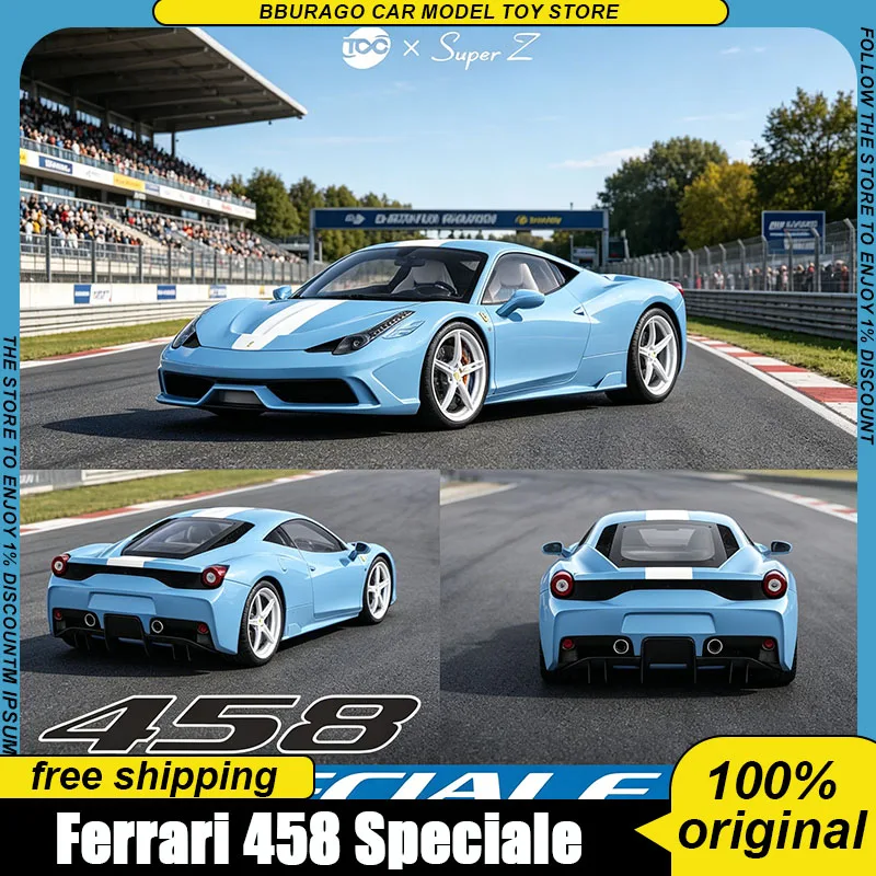 Toc X Super Z 1:64 Ferrari 458 Speciale Static Alloy Two Door Sports Car Collectible Single Diecast Model Central White Racing
Toc X Super Z 1:64 Ferrari 458 Speciale Static Alloy Two Door Sports Car Collectible Single Diecast Model Central White Racing