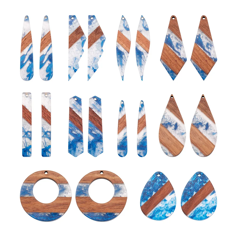 Pandahall 20Pcs Mixed Geometric Transparent Resin Wood Pendants Blue Long Rectangle Teardrop Wooden Charms for Jewelry Making
Pandahall 20Pcs Mixed Geometric Transparent Resin Wood Pendants Blue Long Rectangle Teardrop Wooden Charms for Jewelry Making